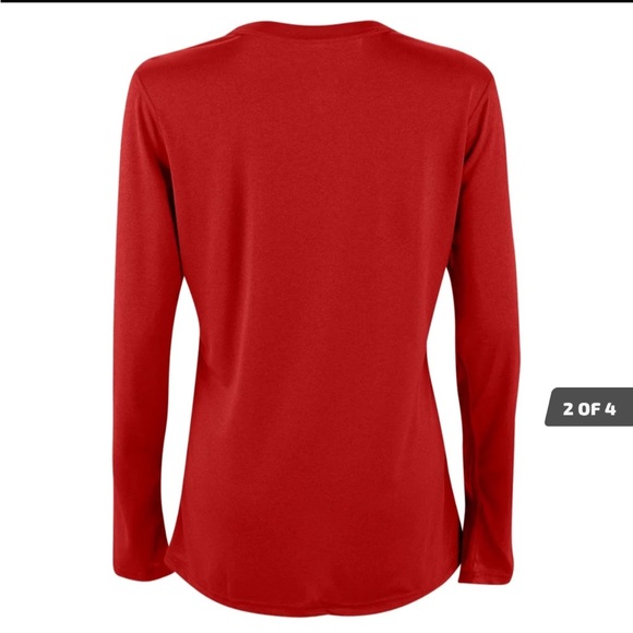 NWT Nike Long Sleeve Women's Red Dri-FIT Top size M - Picture 2 of 2